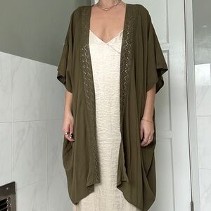 Melrose and Market Olive Green Kimono Cardigan
